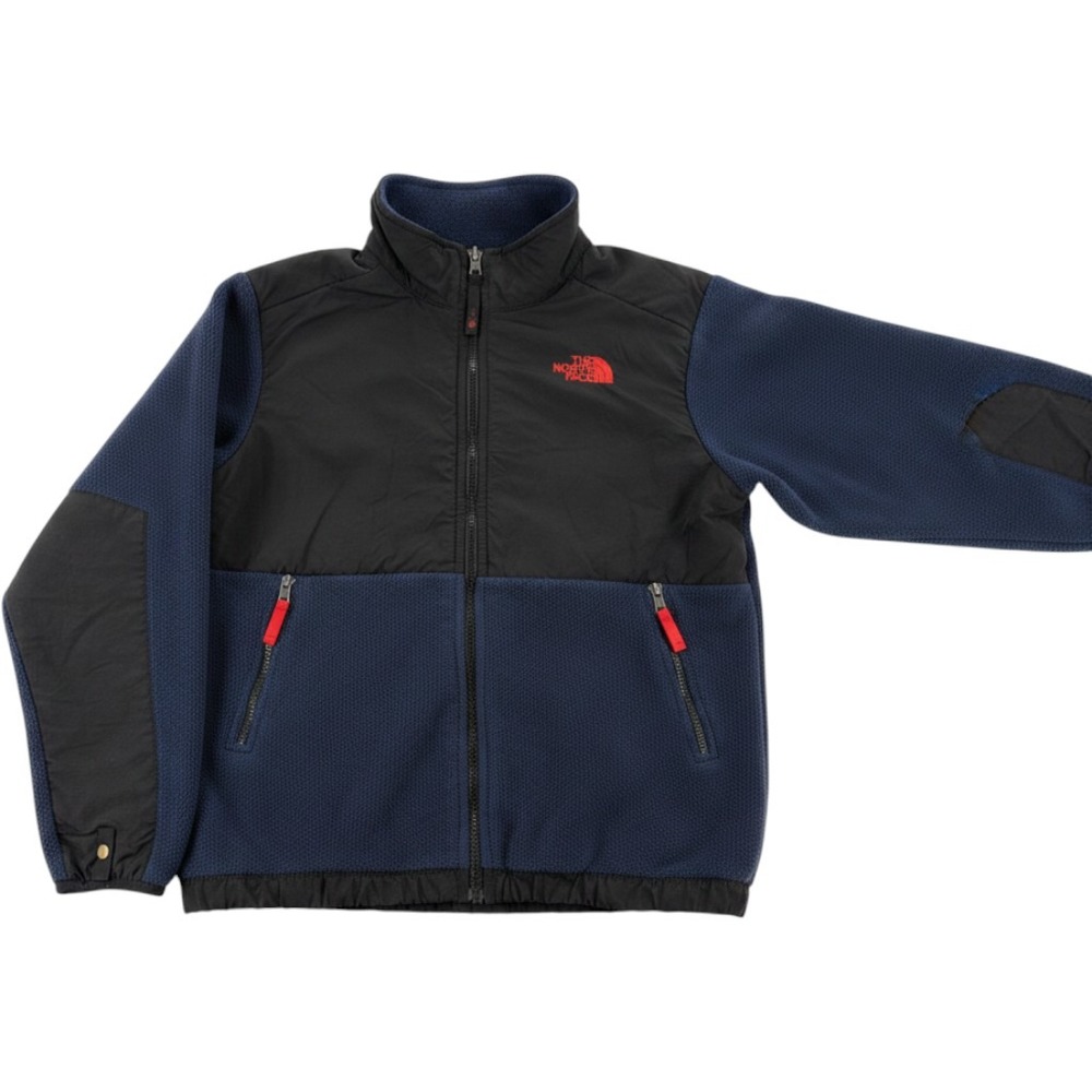 The North Face Denali Fleece Jacket Youth L 14/16 Navy Black Full Zip Coat - Picture 1 of 6